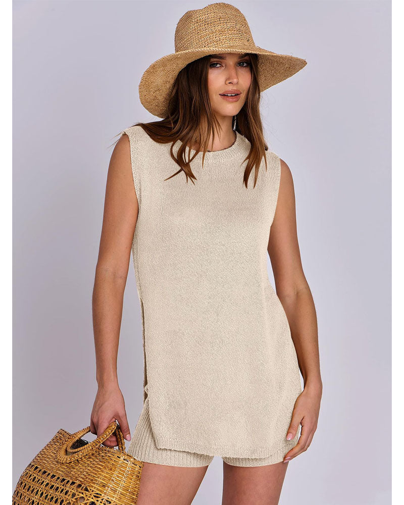 Knitted Honey Short Set