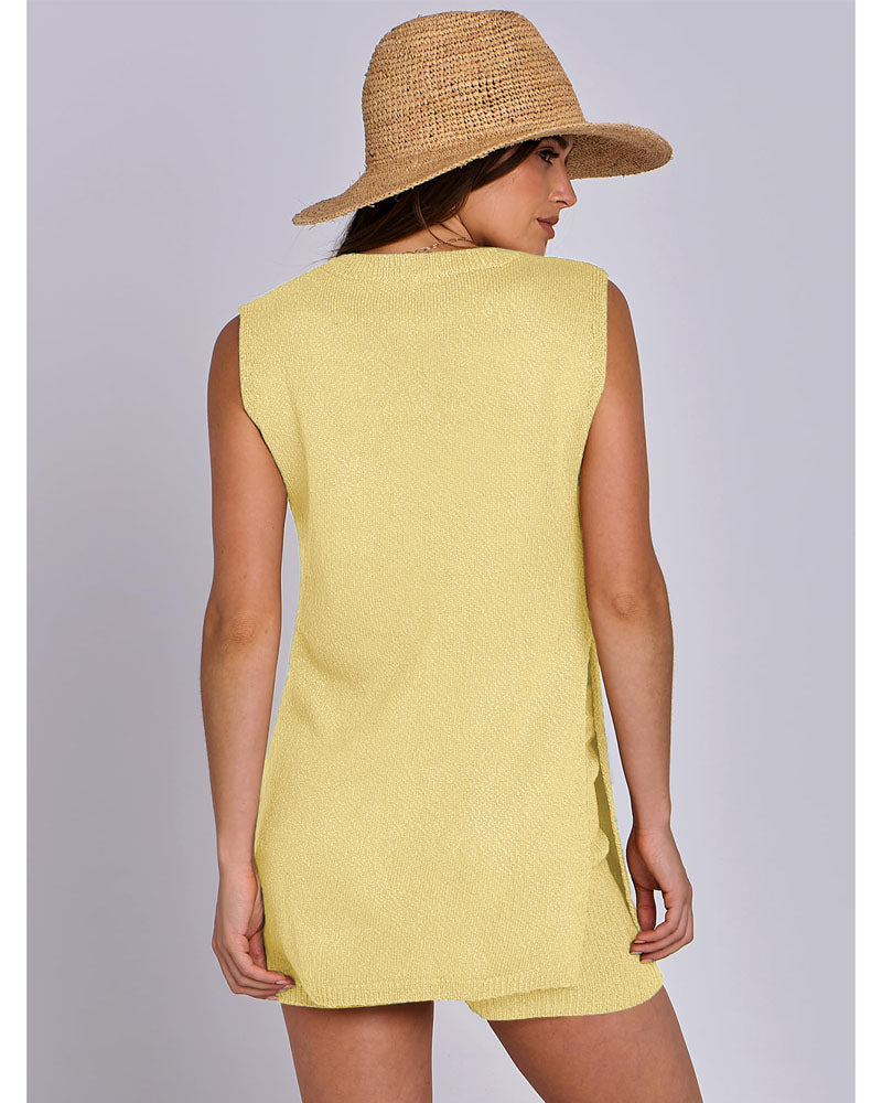 Knitted Honey Short Set