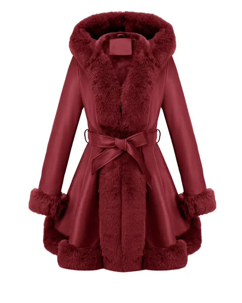 Leather Faux Fur Jacket