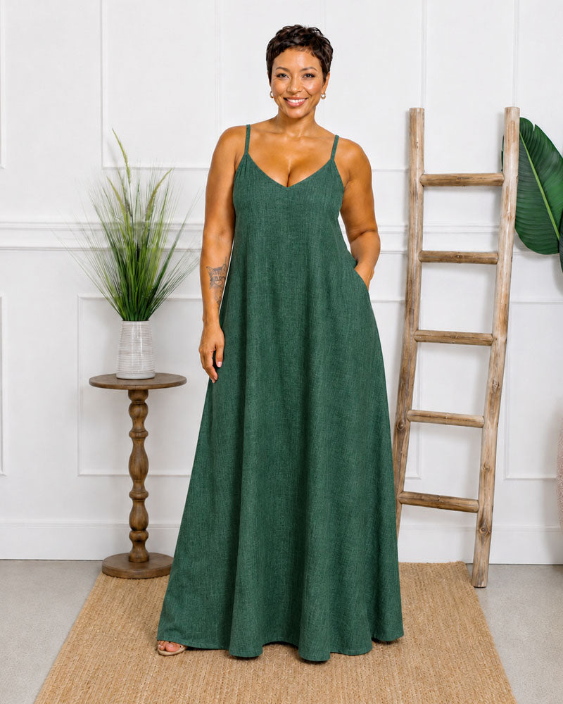 Linda Linen Maxi Dress