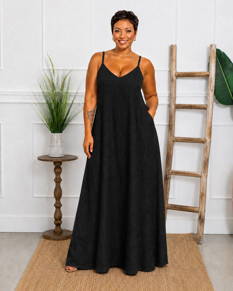 Linda Linen Maxi Dress
