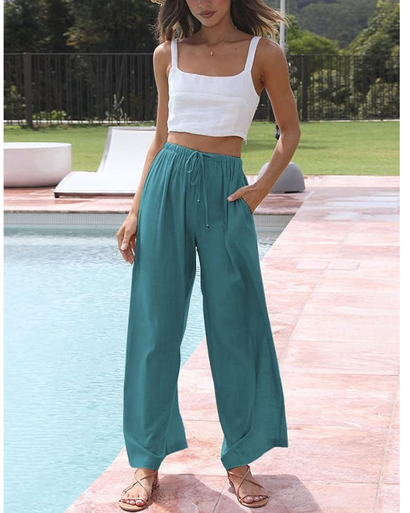Linen Palazzo Pants