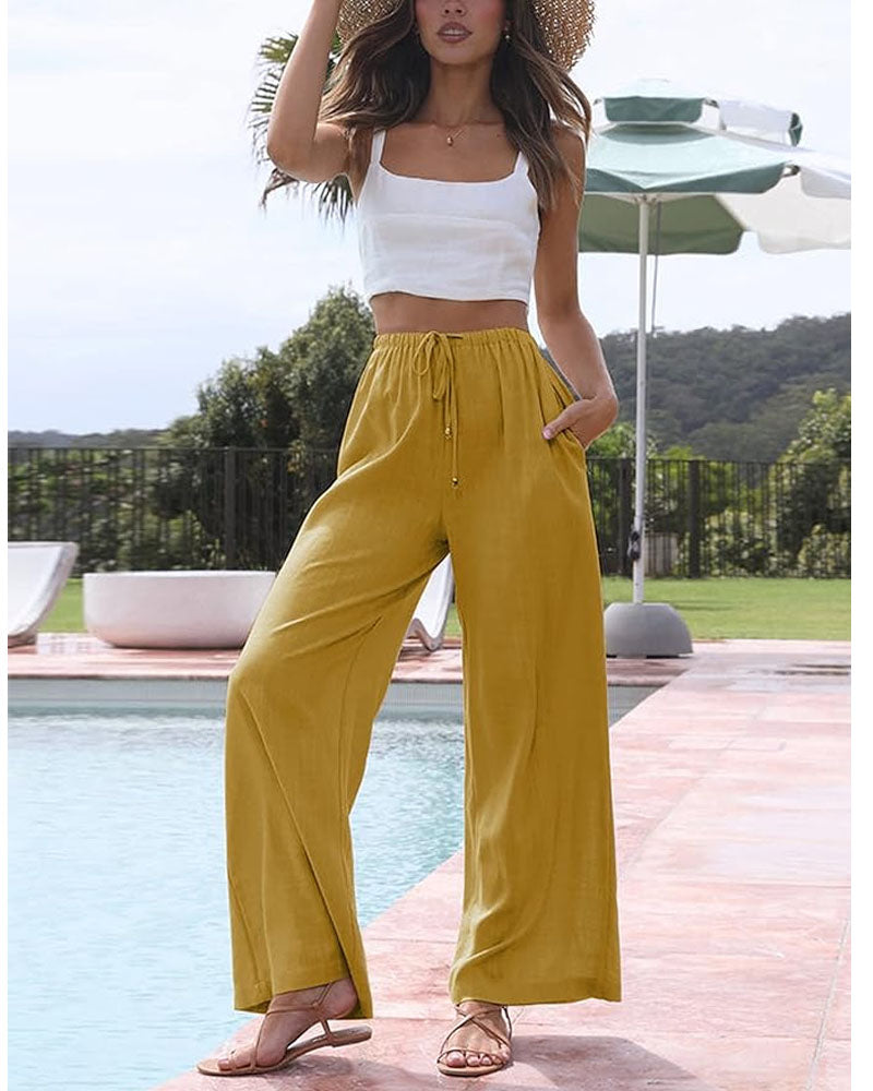 Linen Palazzo Pants