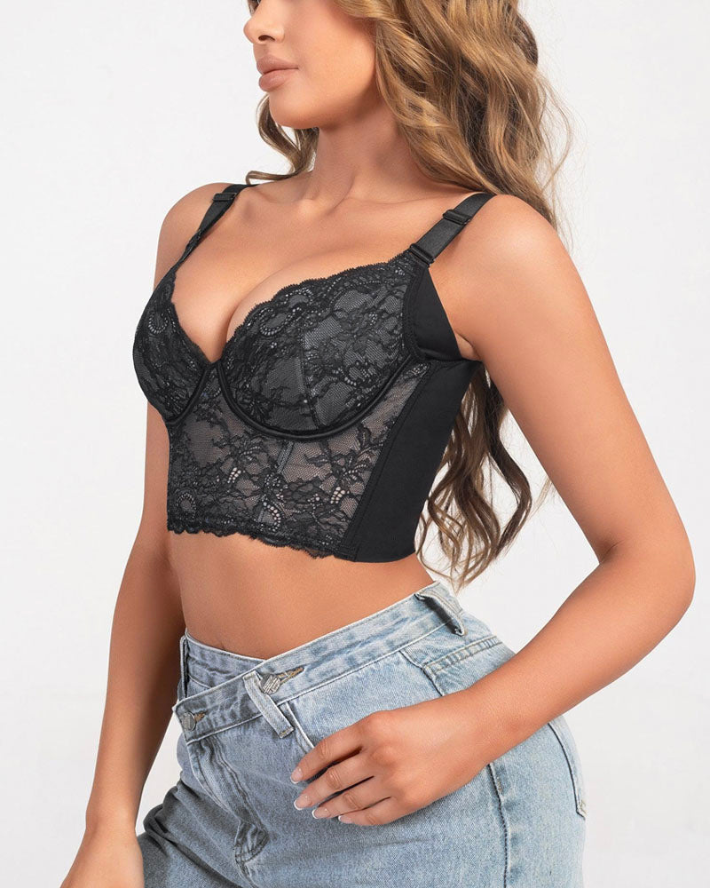Lola Lace Longline Push Up Bra