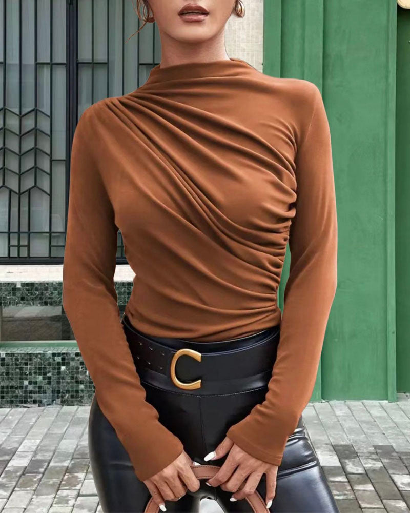 Long Sleeve Ruched Top