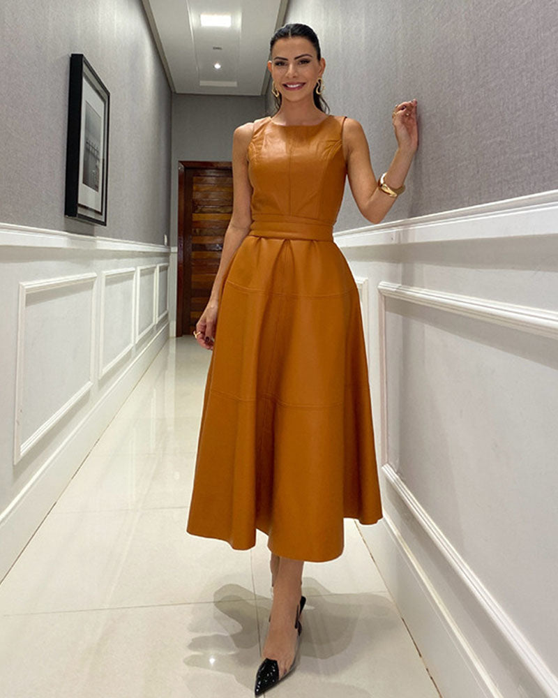 Love Notes Leather Dress