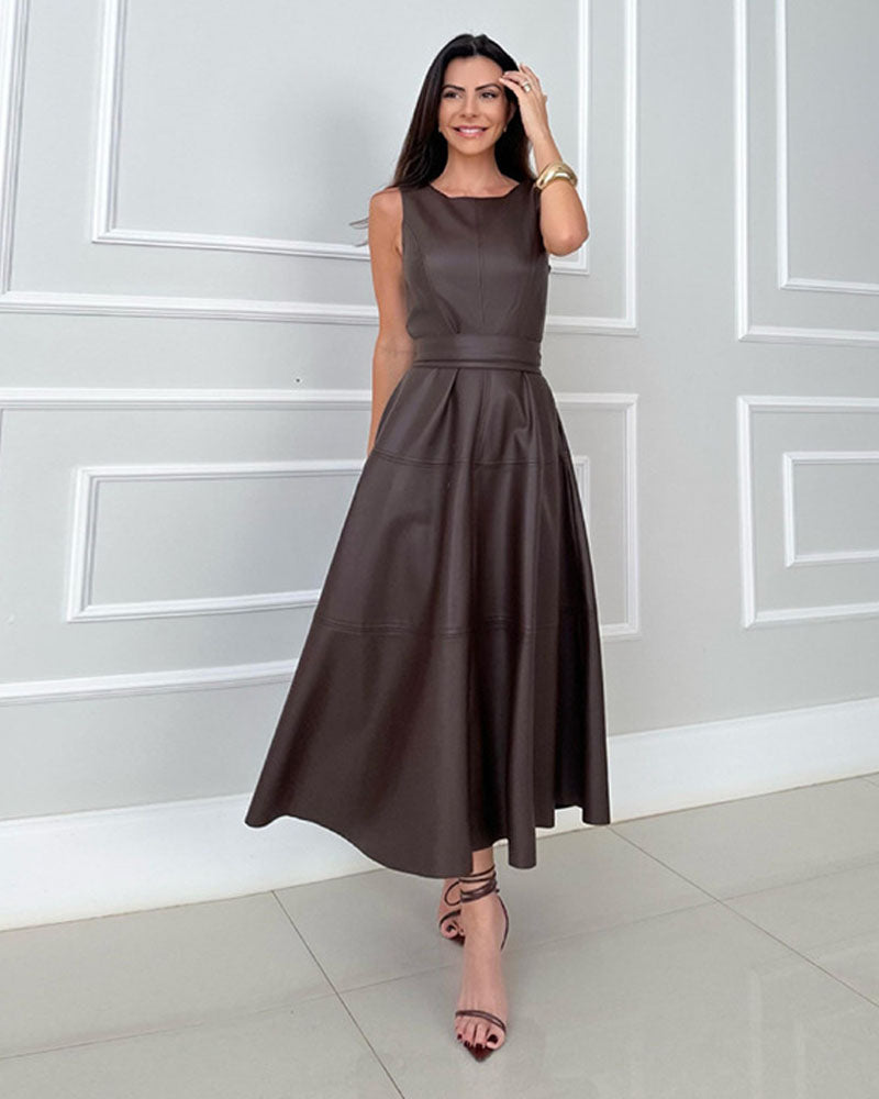 Love Notes Leather Dress