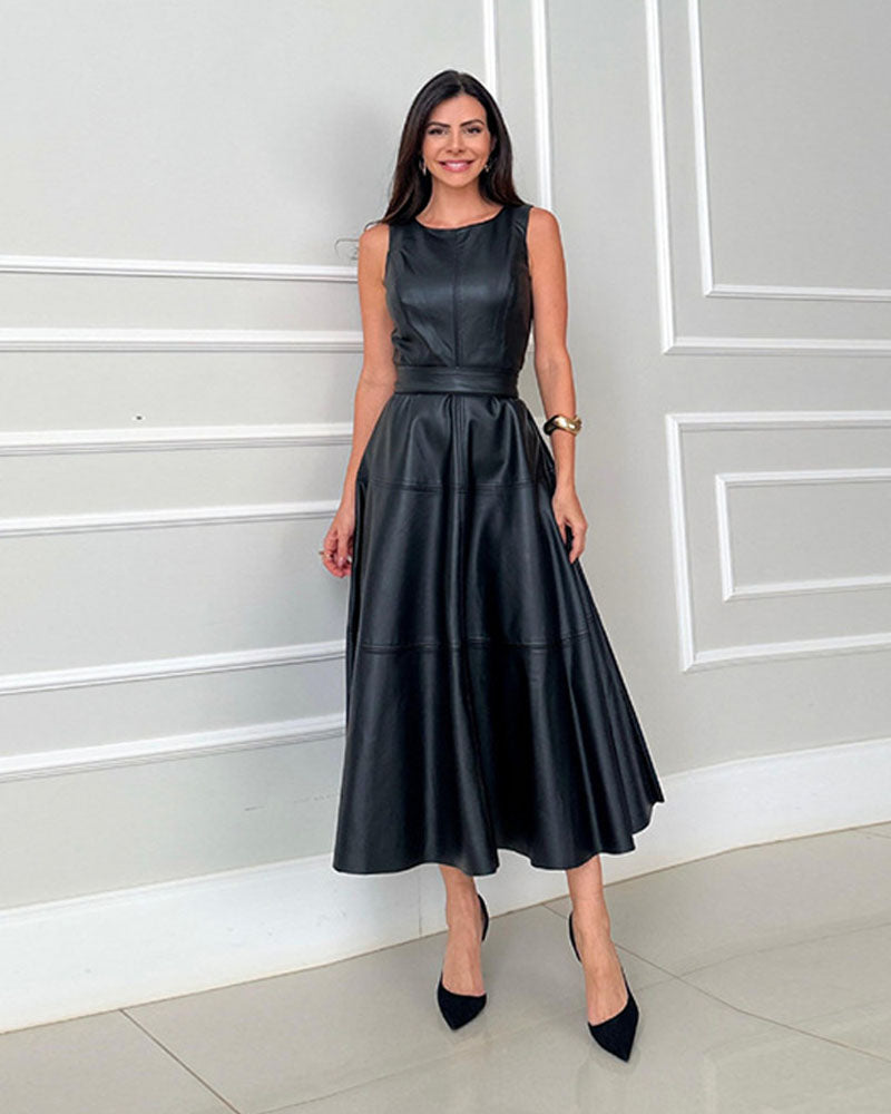 Love Notes Leather Dress