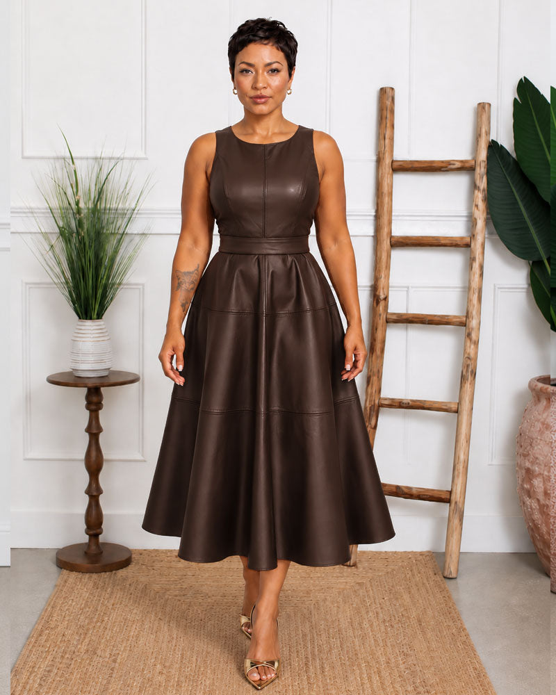 Love Notes Leather Dress