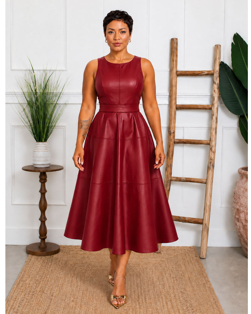 Love Notes Leather Dress