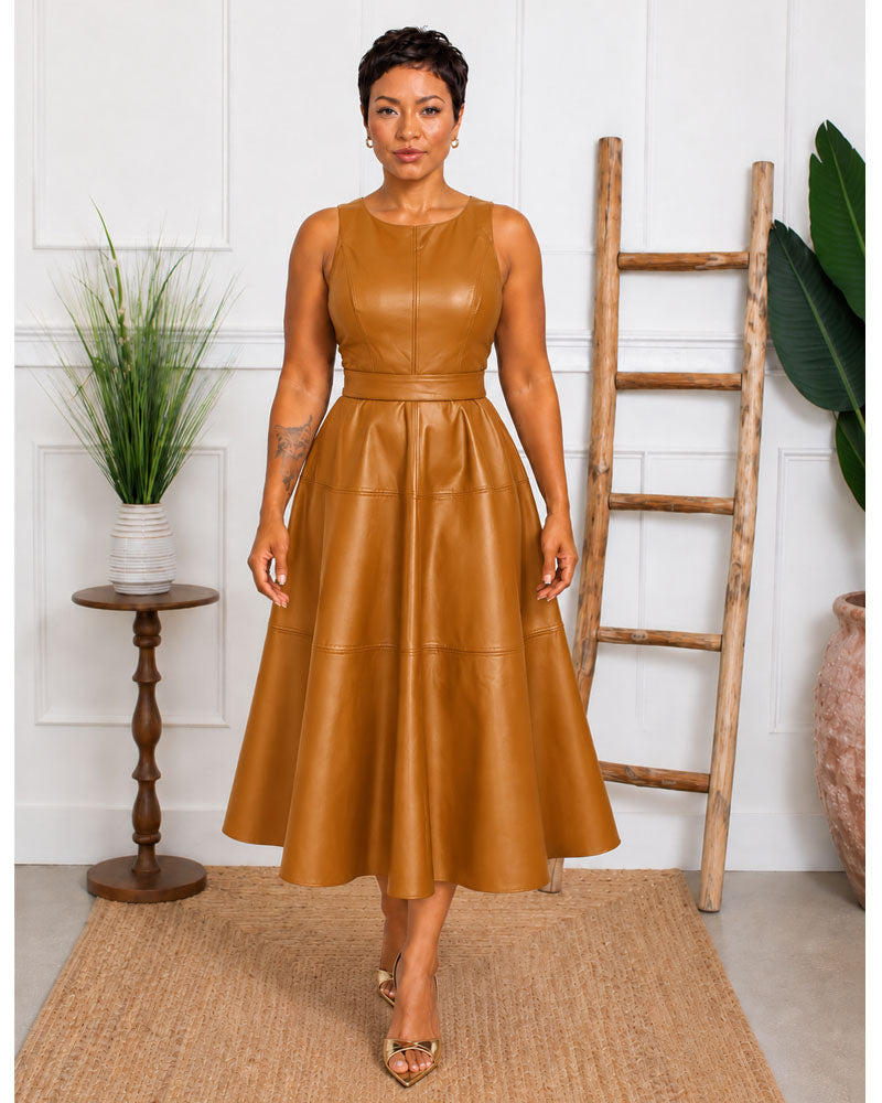 Love Notes Leather Dress