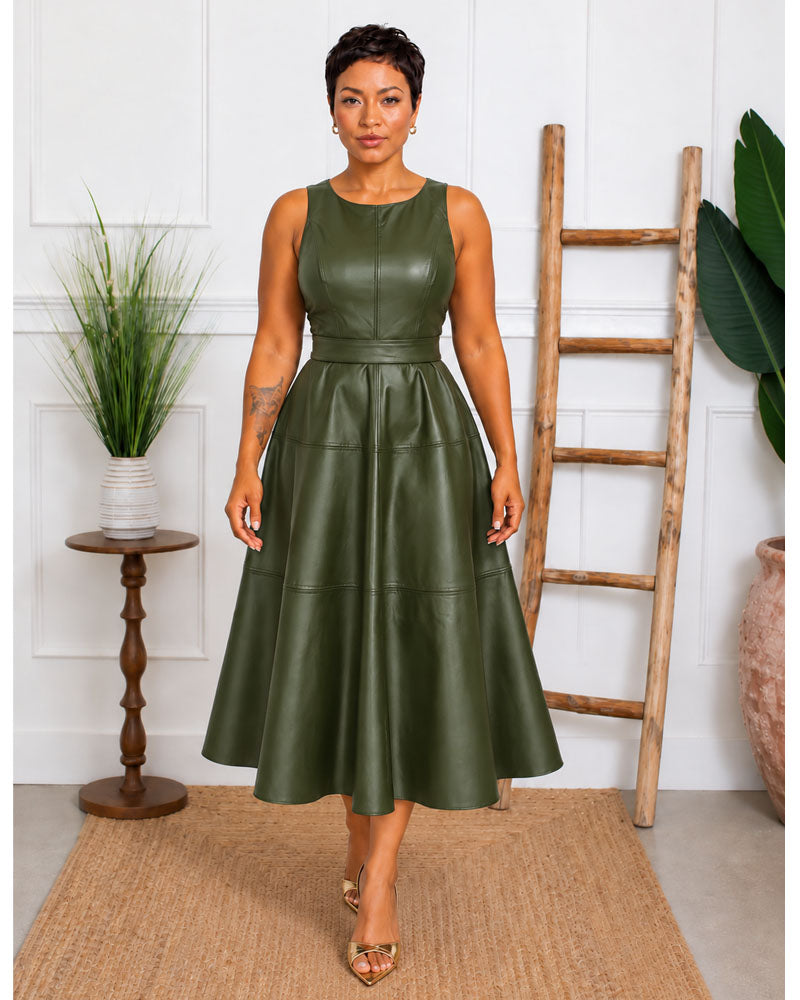 Love Notes Leather Dress