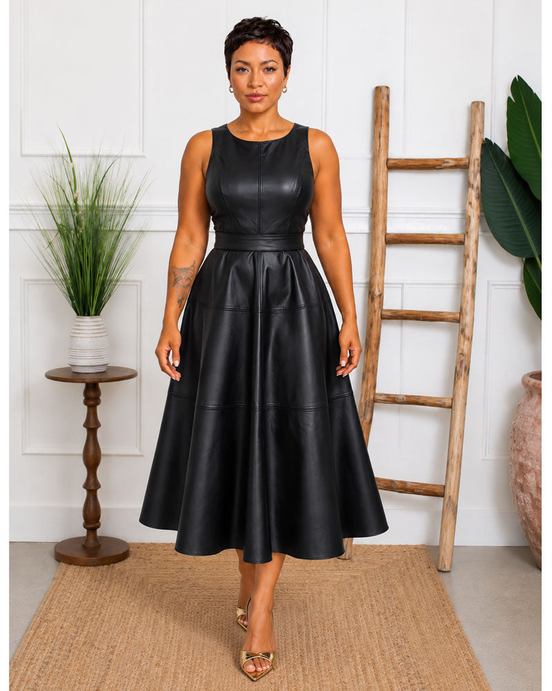 Love Notes Leather Dress