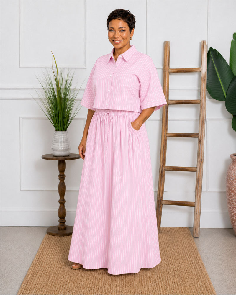 Main Character Striped Skirt Set