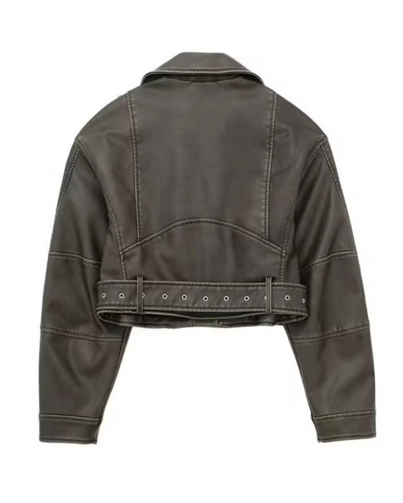 Make My Life Leather Cropped Jacket