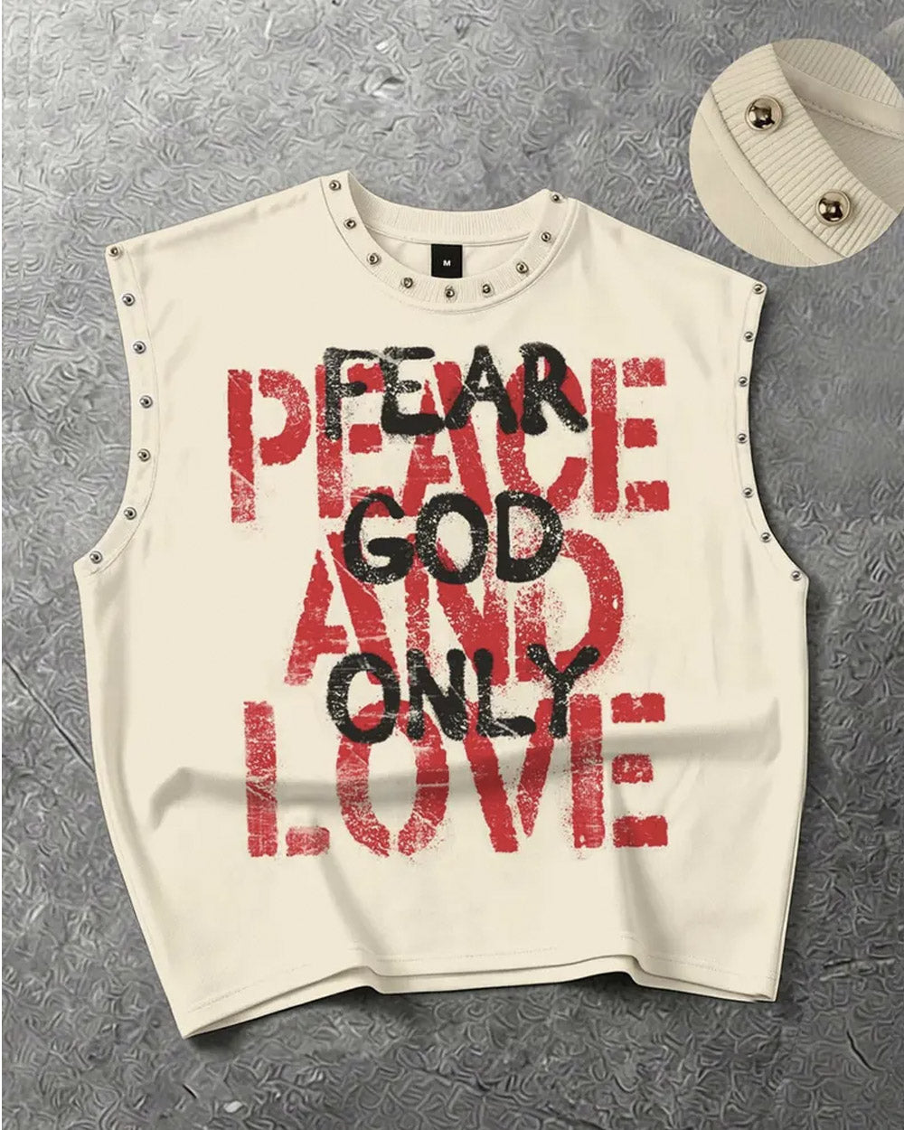 Message Received Studded Graphic Tank Top