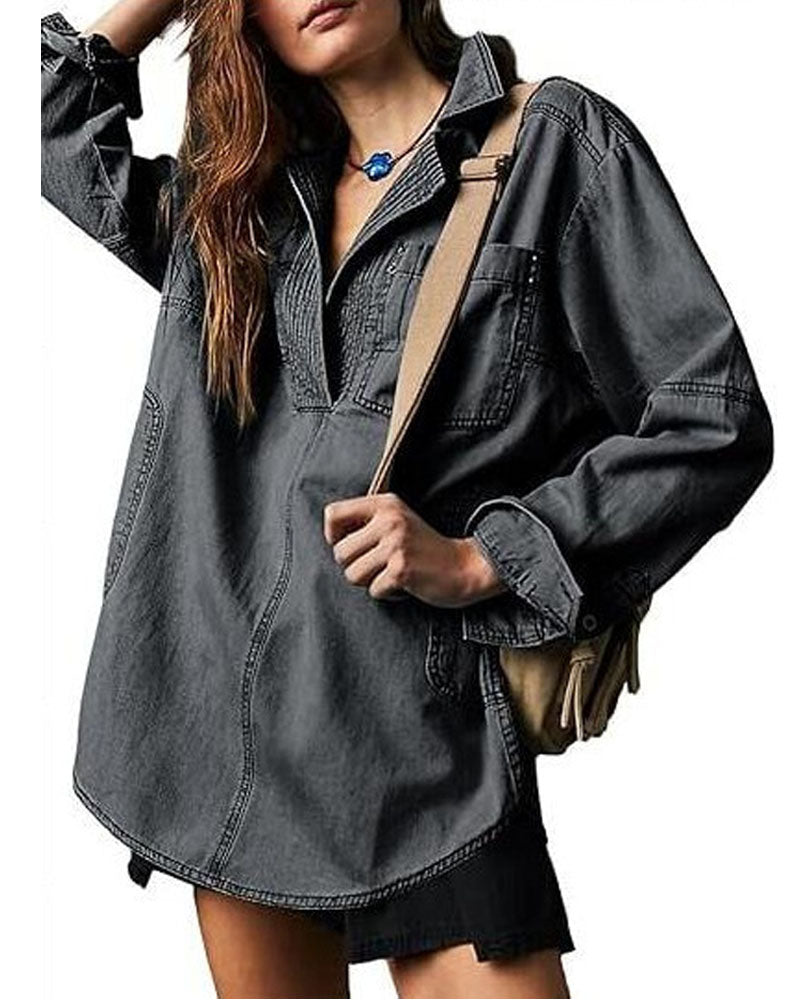 Mist Denim Top