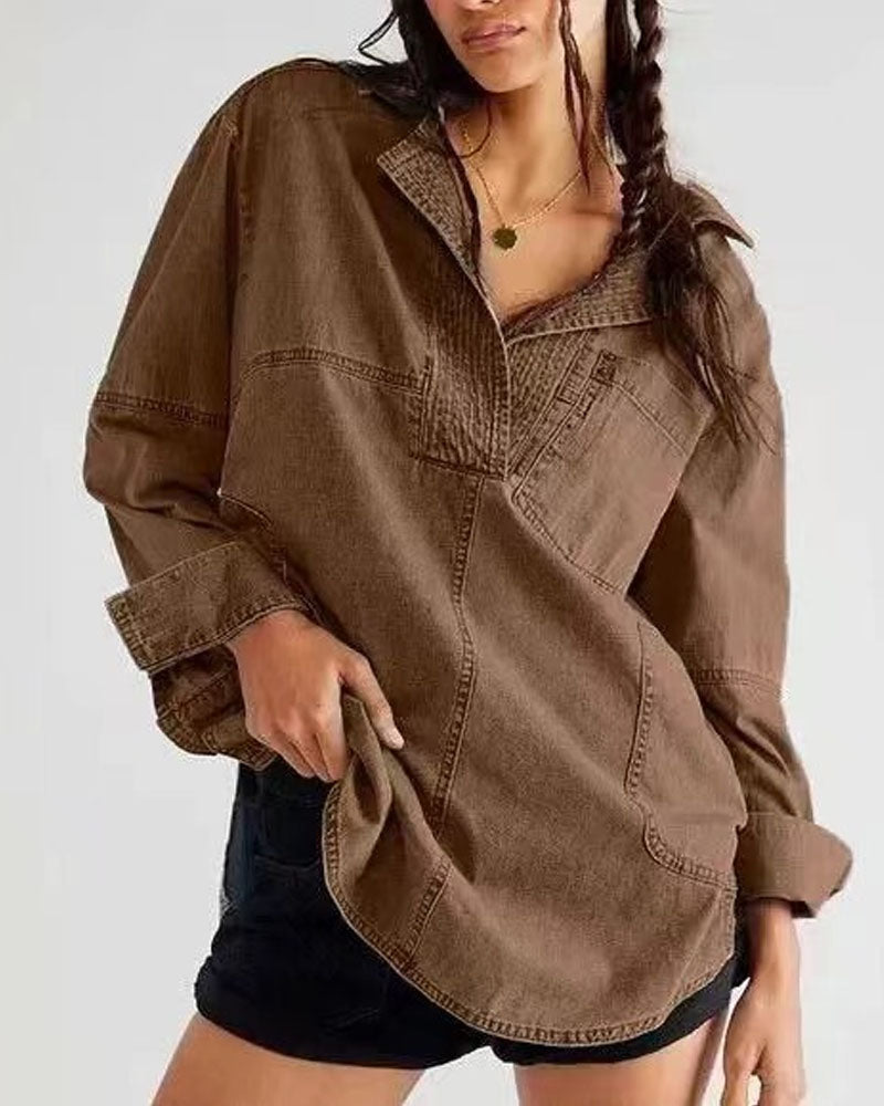 Mist Denim Top