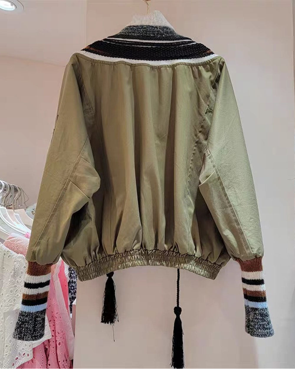 Mixed Signals Studded Patchwork Jacket