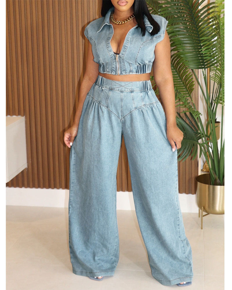 Mrs. Independent Denim Set
