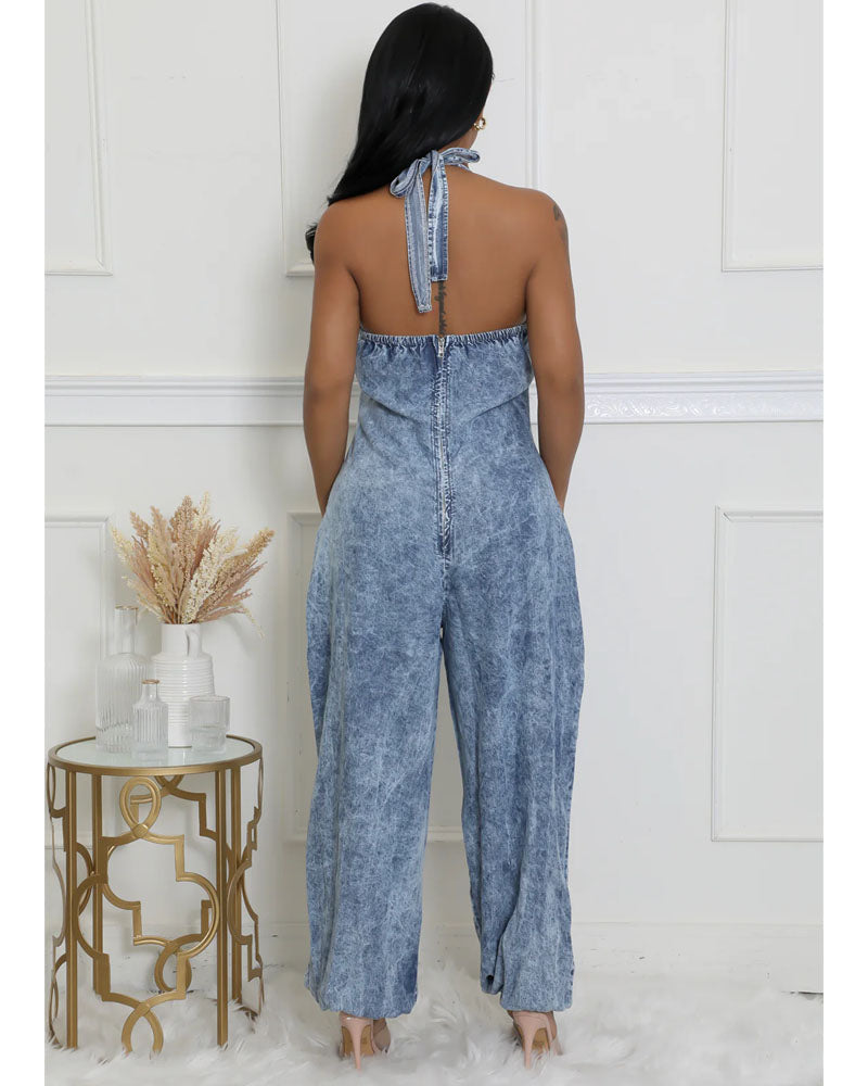 Mystic Mood Denim Jumpsuit