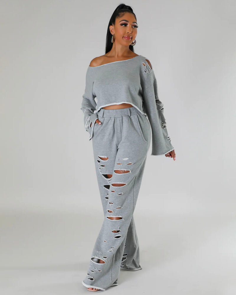 NOT DISTRESSED PANT SET