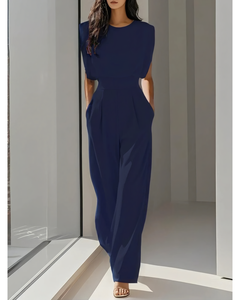 Meena Pleated Wide Leg Jumpsui