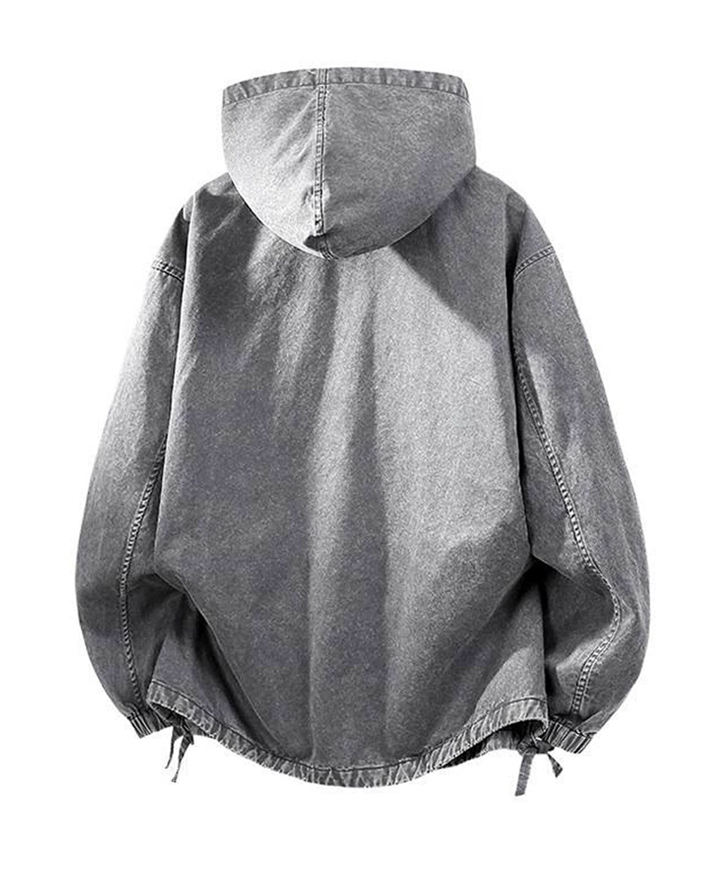 No Rush Washed Denim Hoodie