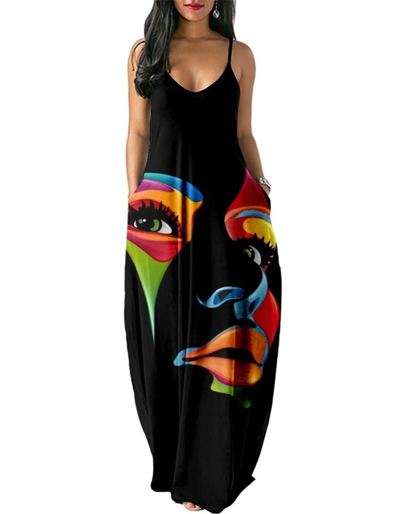 Abstract Maxi Dress