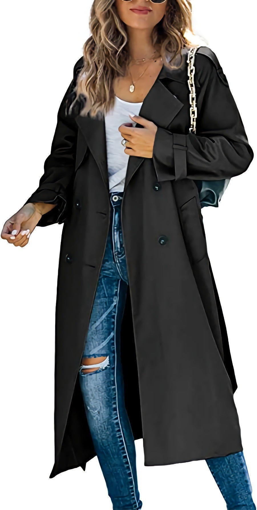 Oversized Long Trench Coat