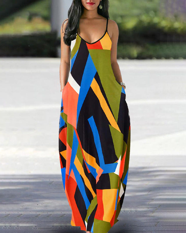Abstract Maxi Dress