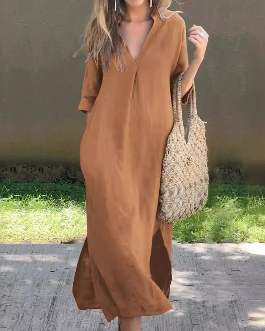 LINEN TUNIC DRESS