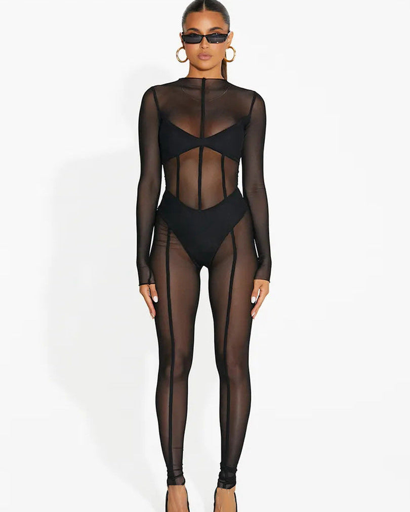 Mesh Toe Loop Jumpsuit