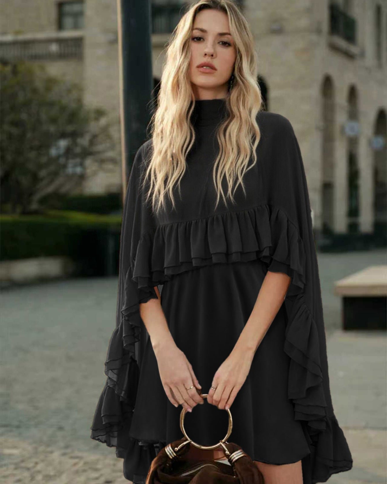 Chiffon Ruffle Dress