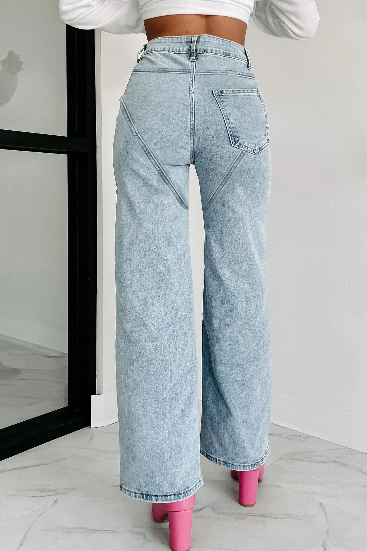 Rhinestone CUTOUT Jeans