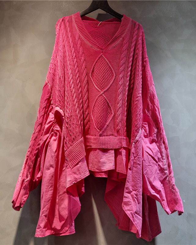 Acid Wash Plum Sweater