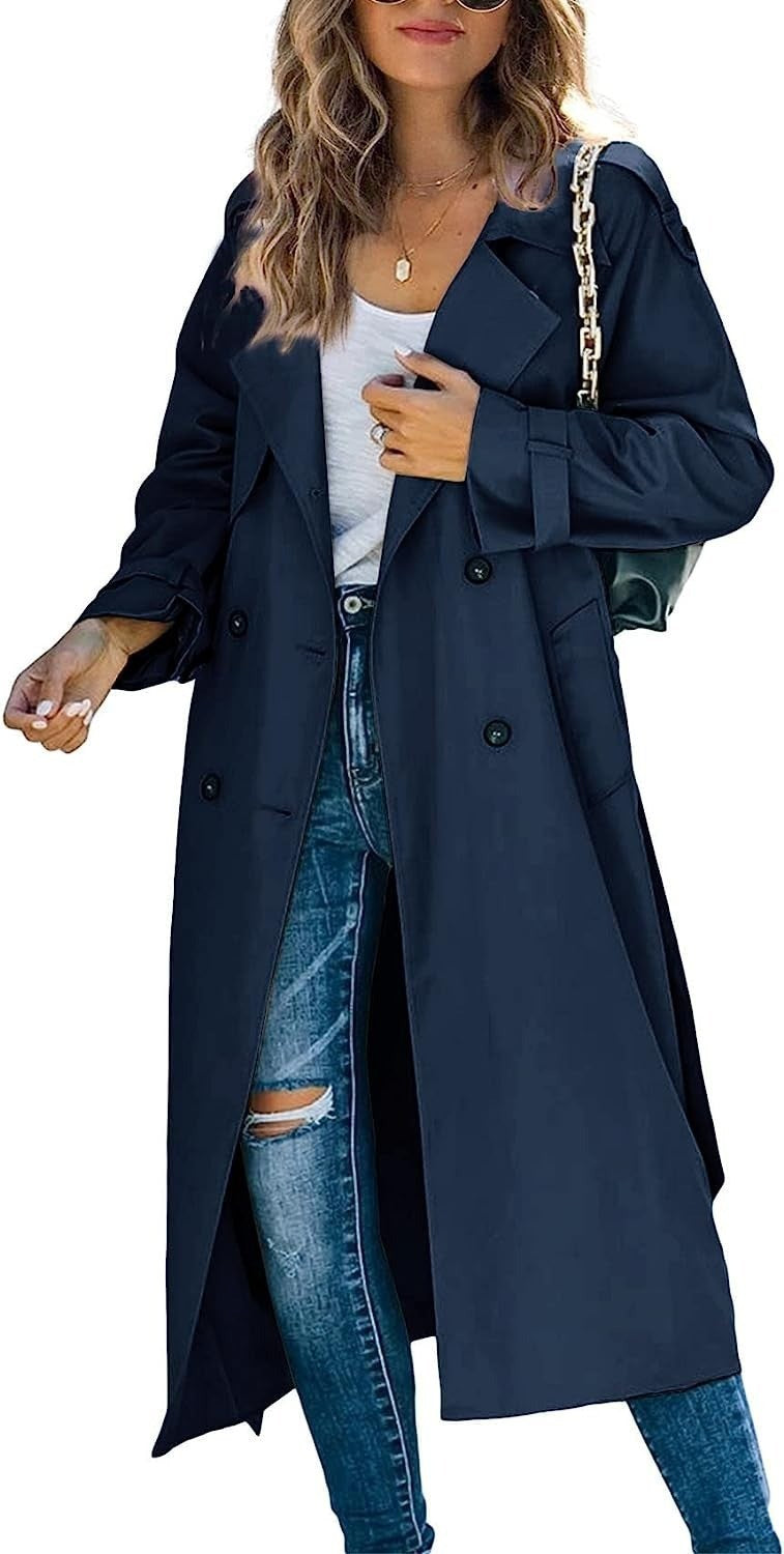 Oversized Long Trench Coat