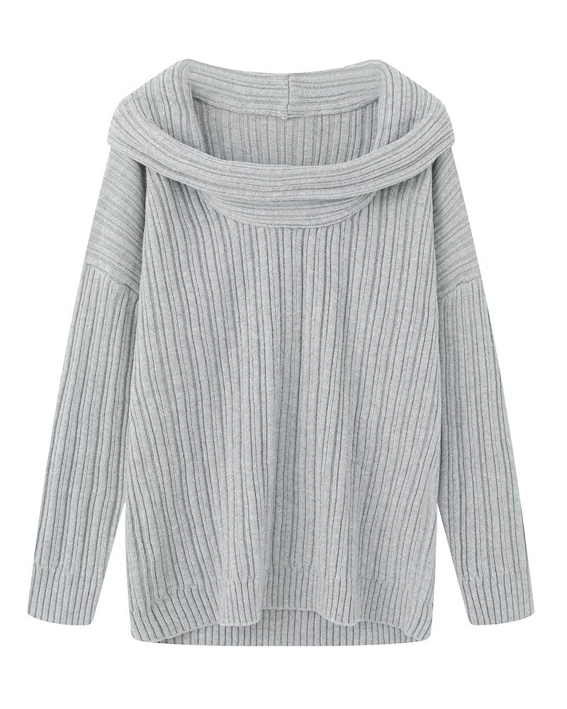 Off-Shoulder Sweater Pullover