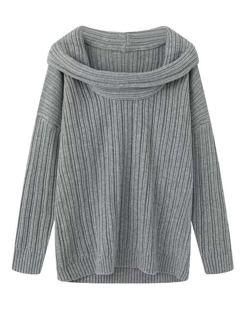 Off-Shoulder Sweater Pullover