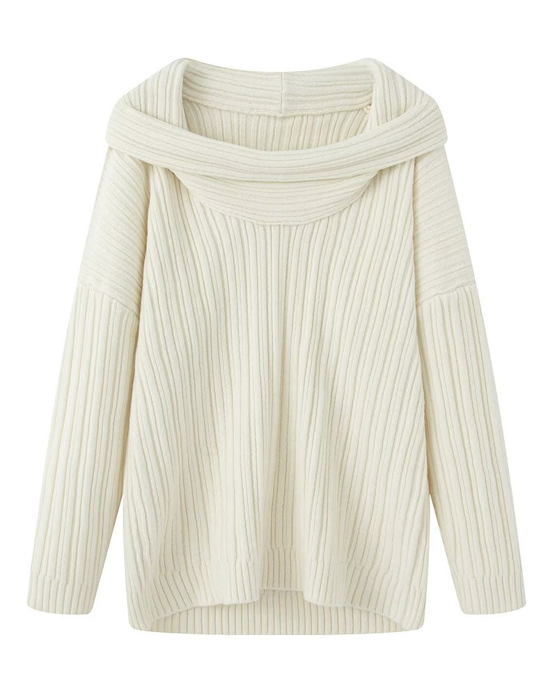 Off-Shoulder Sweater Pullover