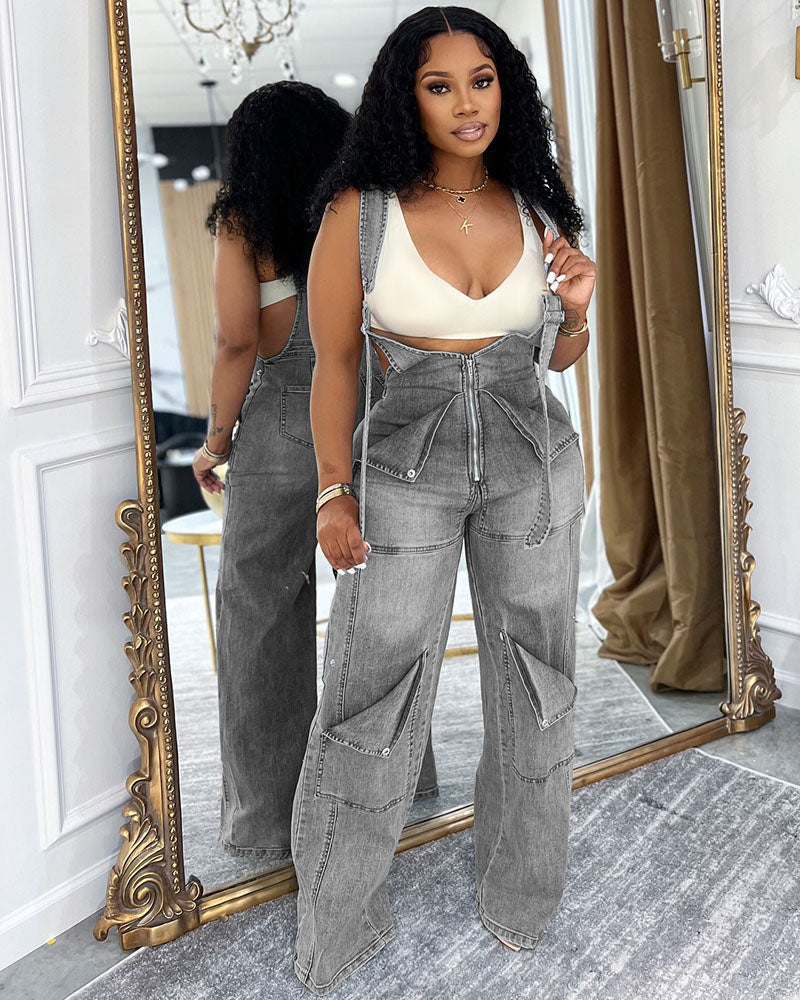 On Alert Denim Overall