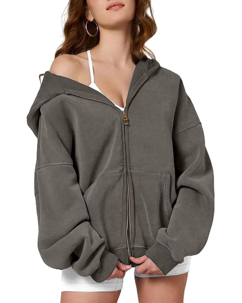 Oversized Zip-Up Hoodie