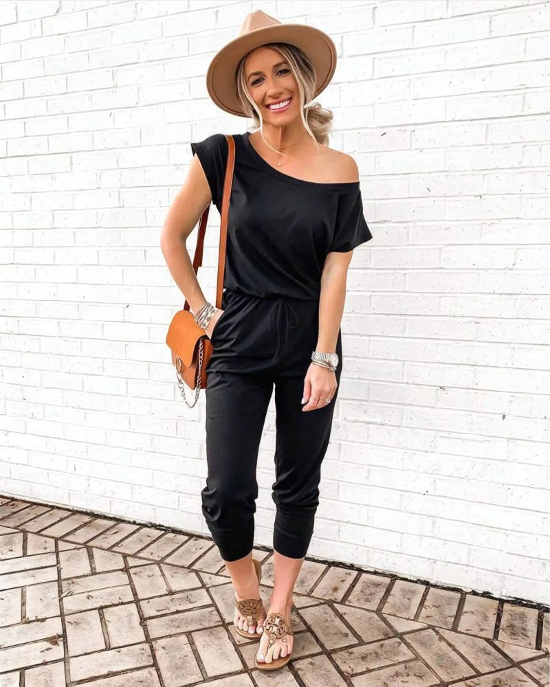 Drop Shoulder Jumpsuit