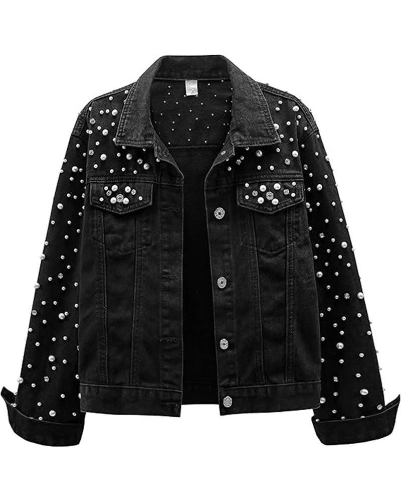 Pearl Beaded Denim Jacket