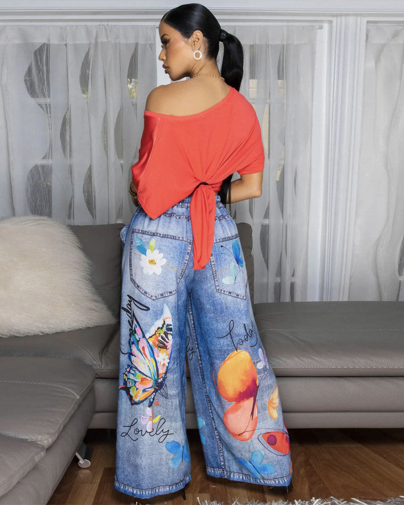 Flower Power Wide Leg Pants