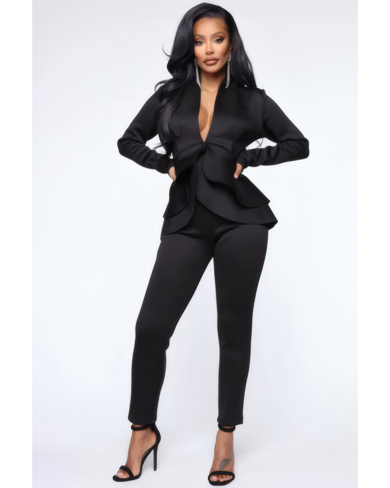 Penelope Scuba Peplum Set