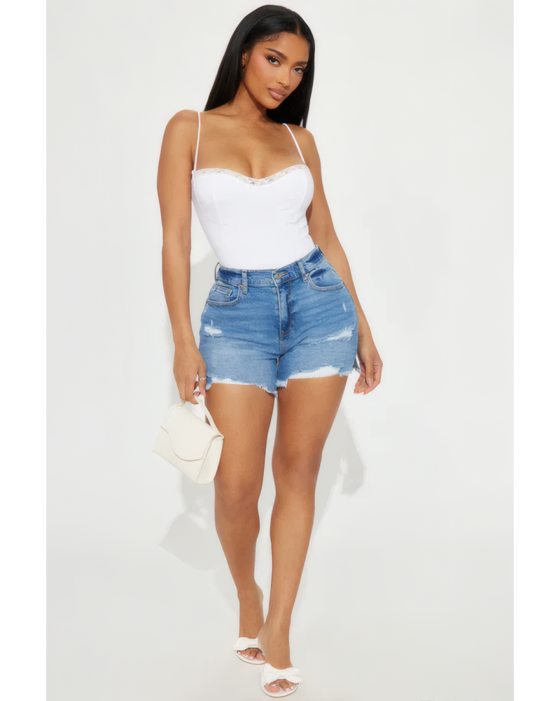 Kaleigh Stretch Denim Shorts