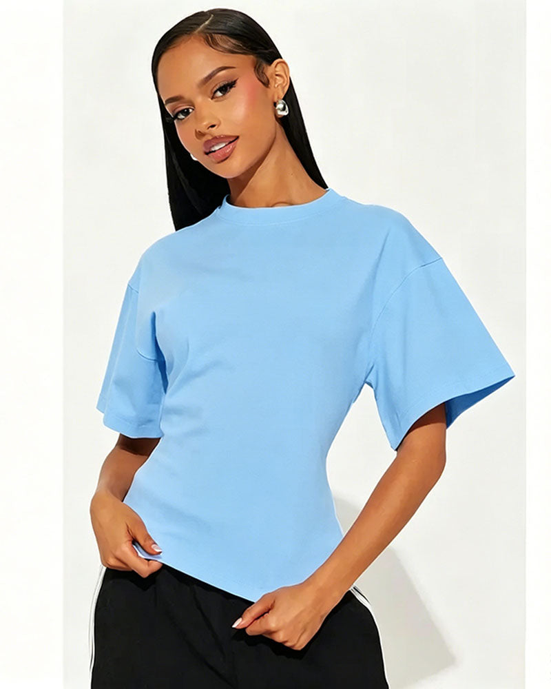 Quiet Edge Back-Zip Cotton Tee