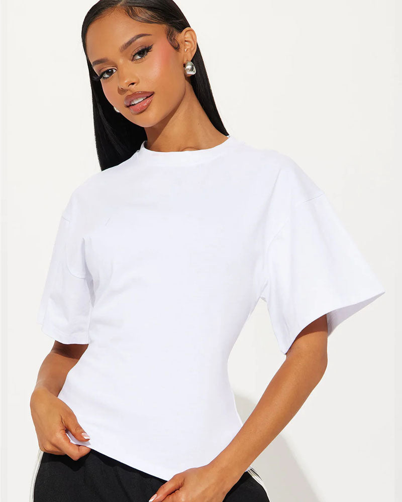 Quiet Edge Back-Zip Cotton Tee