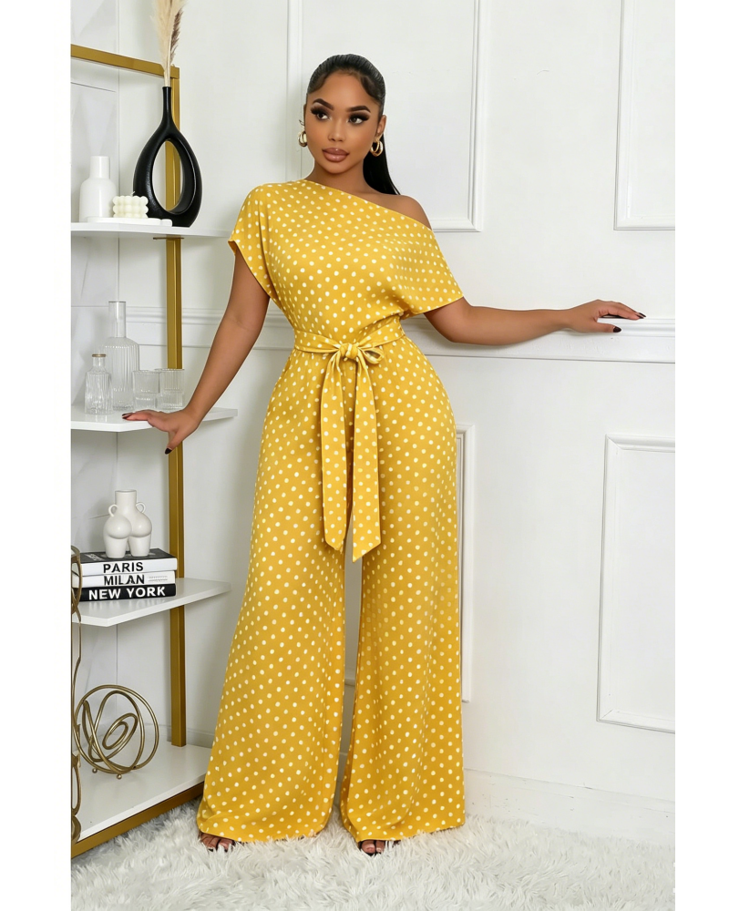 Slanted Ease Wide-Leg Jumpsuit